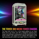 Thermaltake The Tower 300 Micro Tower Micro-ATX Computer Chassis (Matcha Plum)