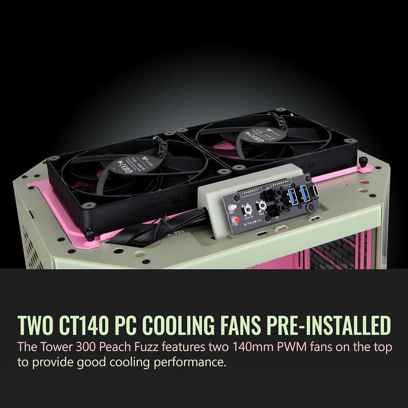Thermaltake The Tower 300 Micro Tower Micro-ATX Computer Chassis (Matcha Plum)