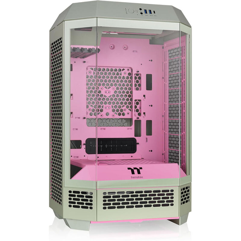 Thermaltake The Tower 300 Micro Tower Micro-ATX Computer Chassis (Matcha Plum)