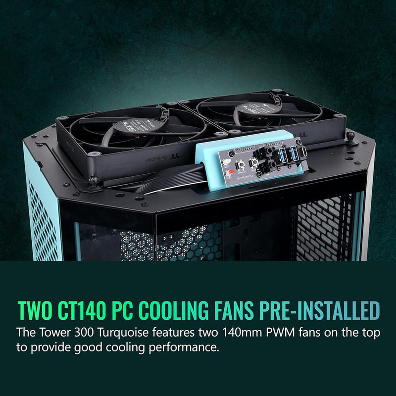 Thermaltake The Tower 300 Micro-Tower Chassis (Turquoise)