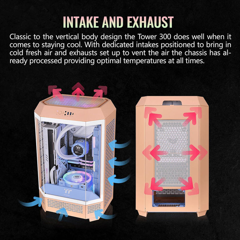 Thermaltake The Tower 300 Micro-Tower Chassis (Peach Fuzz)