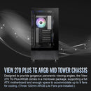 Thermaltake View 270 Plus TG ARGB Mid Tower ATX Computer Chassis (Black)