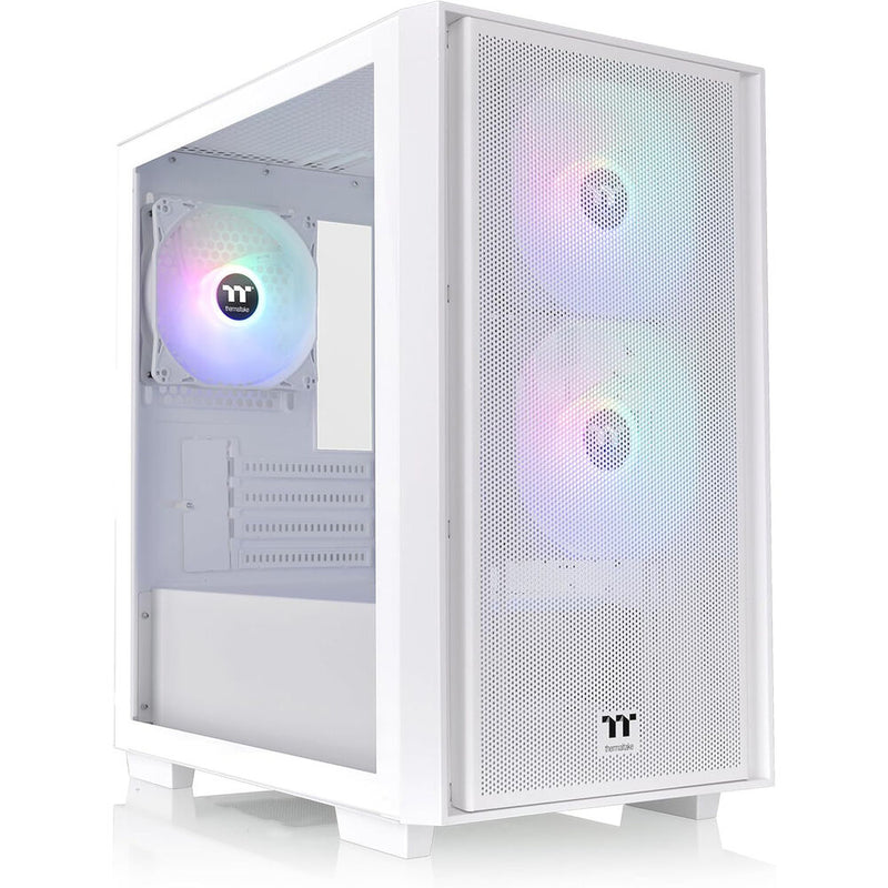 Thermaltake Versa H16 TG ARGB Micro Tower Micro-ATX Computer Chassis (White)