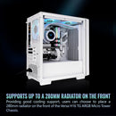 Thermaltake Versa H16 TG ARGB Micro Tower Micro-ATX Computer Chassis (White)