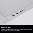 Thermaltake Versa H16 TG ARGB Micro Tower Micro-ATX Computer Chassis (White)
