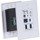MuxLab USB-C 3.2 Gen 1 4-Port Wall Plate Extender Kit (328')