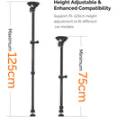 MOVMAX Adjustable Telescopic Rod with 1/4"-20 Screw (2.5 to 4')