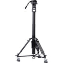 ikan PT419W 19" Widescreen 3G-SDI Teleprompter with Motorized Pedestal & Dolly Turnkey