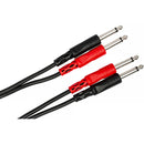 Hosa Technology Two 1/4" Male to Two 1/4" Male Unbalanced Cable (Molded) - 20'