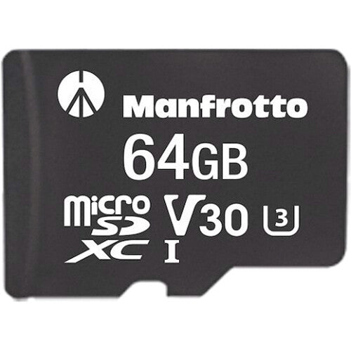 Manfrotto 64GB Professional UHS-I microSDXC Memory Card with SD Adapter
