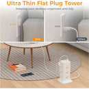 Tessan 12-Outlet Tower Surge Protector with 3 USB Ports (6')