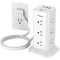 Tessan 12-Outlet Tower Surge Protector with 3 USB Ports (6')