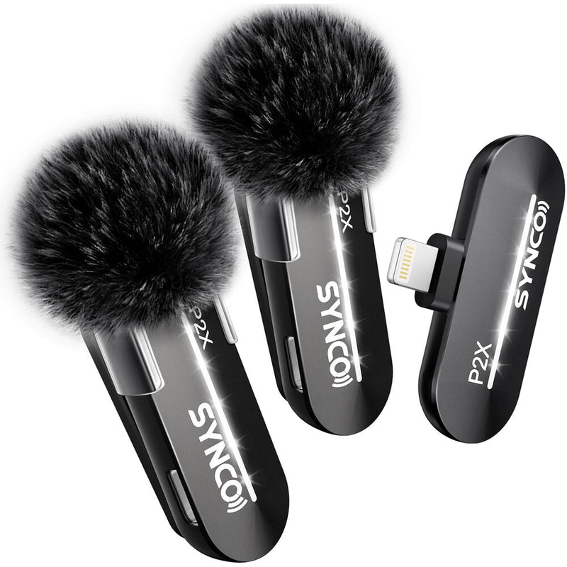 Synco WAir-P2SL 2-Person Wireless Microphone System with Lightning Connector for iOS Devices (2.4 GHz, Black)