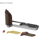 SmallRig L-Shape Mount Plate with Wooden Handle for FUJIFILM GFX100RF (Silver)