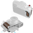 SmallRig L-Shape Mount Plate with Wooden Handle for FUJIFILM GFX100RF (Silver)