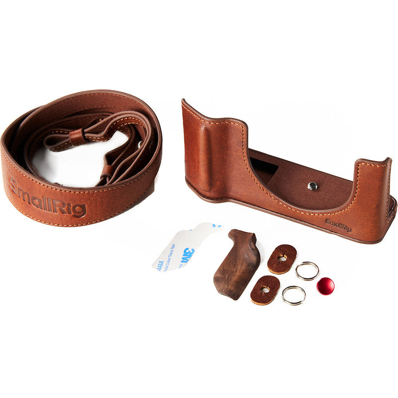 SmallRig Leather Half Case Kit for FUJIFILM GFX100RF (Brown)