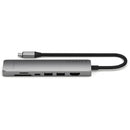 Satechi Slim USB-C 7-in-1 Multi-Port Adapter with Ethernet (Gray)