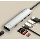 Satechi Slim USB-C 7-in-1 Multi-Port Adapter with Ethernet (Gray)