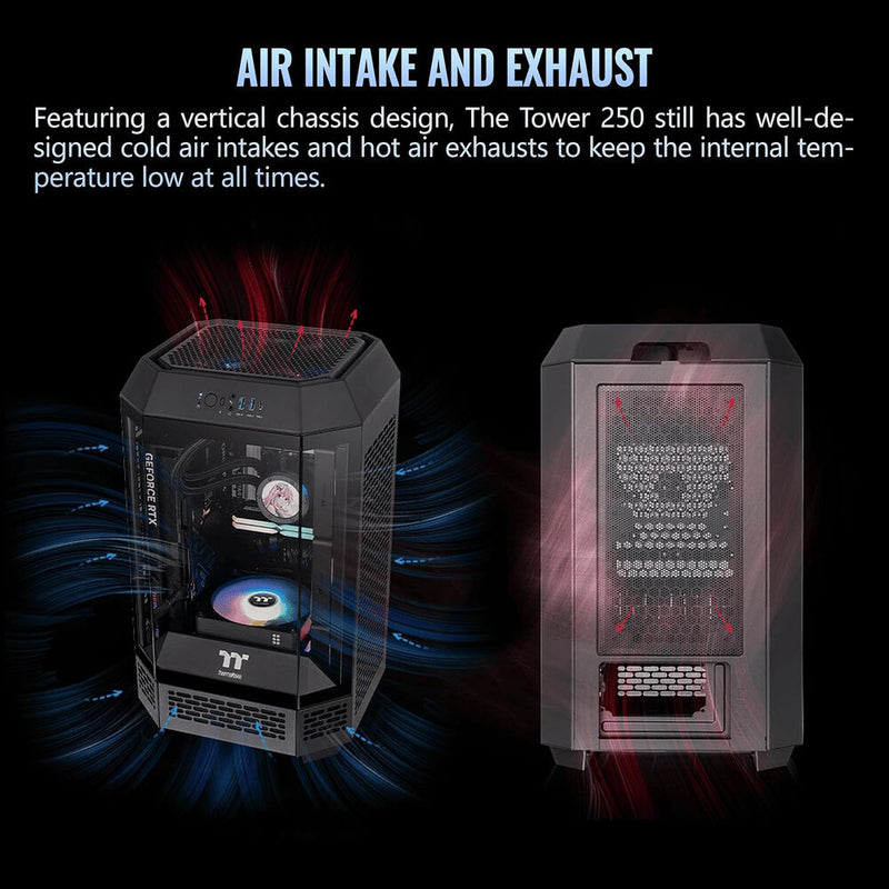 Thermaltake The Tower 250 Mini Tower Mini-ITX Computer Chassis (Black)