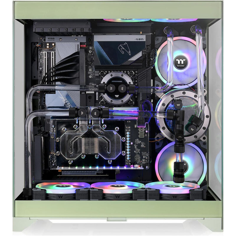 Thermaltake CTE E550 TG Mid Tower E-ATX Computer Chassis (Matcha Green)