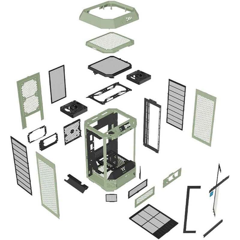 Thermaltake The Tower 250 Mini Tower Mini-ITX Computer Chassis (Matcha Green)