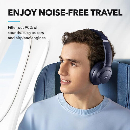 Soundcore by Anker Q20i Wireless Hybrid Noise Canceling Over-Ear Headphones (Blue)