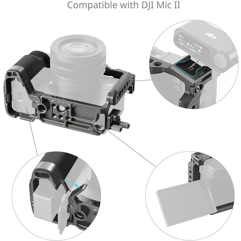 SmallRig HawkLock Quick Release Cage Kit with Silicone Handle for Sony a7C II & a7CR