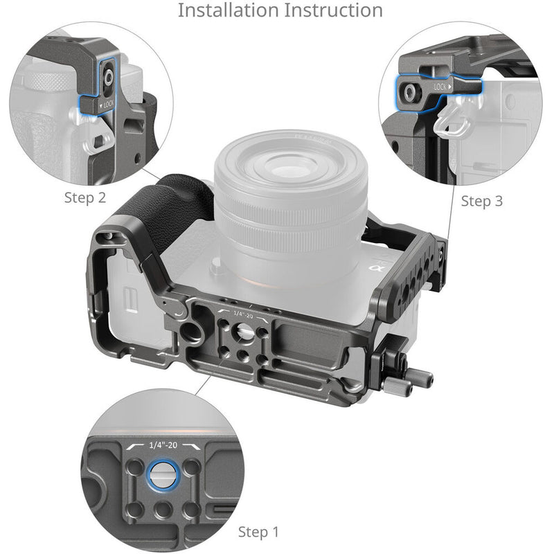 SmallRig HawkLock Quick Release Cage Kit with Silicone Handle for Sony a7C II & a7CR