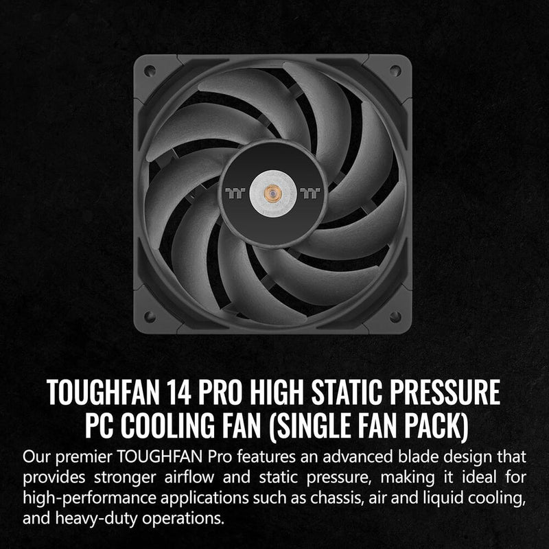 Thermaltake TOUGHFAN 14 Pro High Static Pressure PC Cooling Fan (1-Pack)
