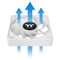 Thermaltake CT140 EX Reverse ARGB Sync PC 140mm Cooling Fan (3-Fan Pack, White)