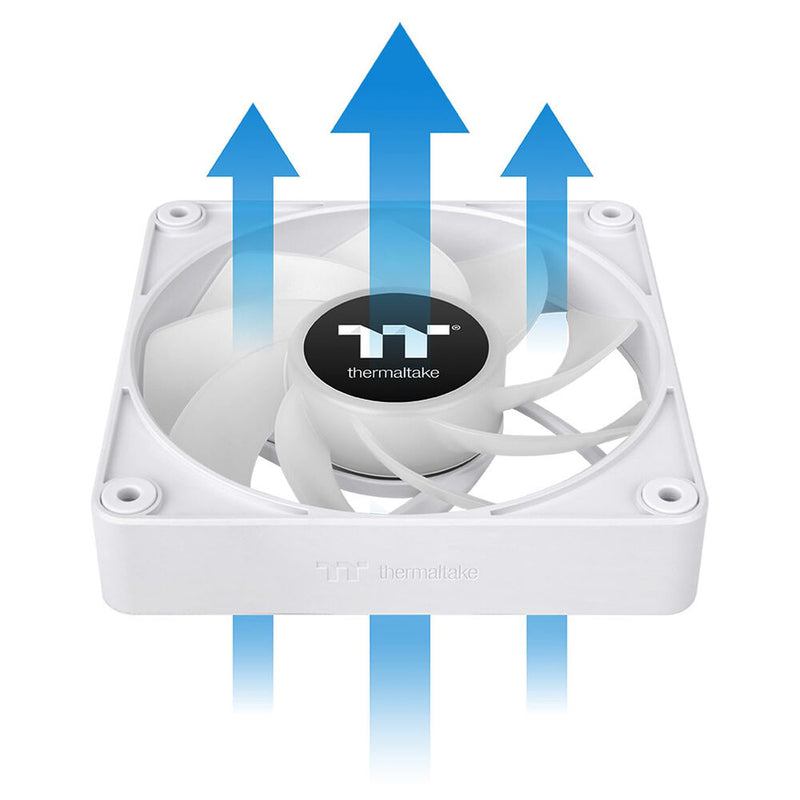 Thermaltake CT140 EX Reverse ARGB Sync PC 140mm Cooling Fan (3-Fan Pack, White)