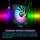 Thermaltake CT120 EX ARGB Sync PC 120mm Cooling Fan (3-Fan Pack, Black)