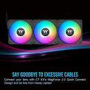 Thermaltake CT120 EX ARGB Sync PC 120mm Cooling Fan (3-Fan Pack, Black)