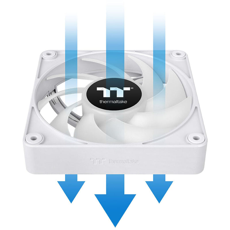 Thermaltake CT120 EX ARGB Sync PC 120mm Cooling Fan (3-Fan Pack, White)