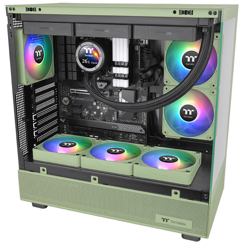 Thermaltake CT120 EX ARGB Sync PC 120mm Cooling Fan (3-Fan Pack, Matcha Green)