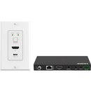 VigilLink 2x1 HDBaseT 4K60 USB-C/HDMI Wall Plate & Receiver Set with Auto-Switching
