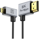 PORTKEYS Right-Angle Standard Micro-HDMI to HDMI Cable (Pair, 1.1' & 3.2')