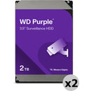 WD 2TB Purple SATA III 3.5" Internal Surveillance HDD (Retail, 2-Pack)