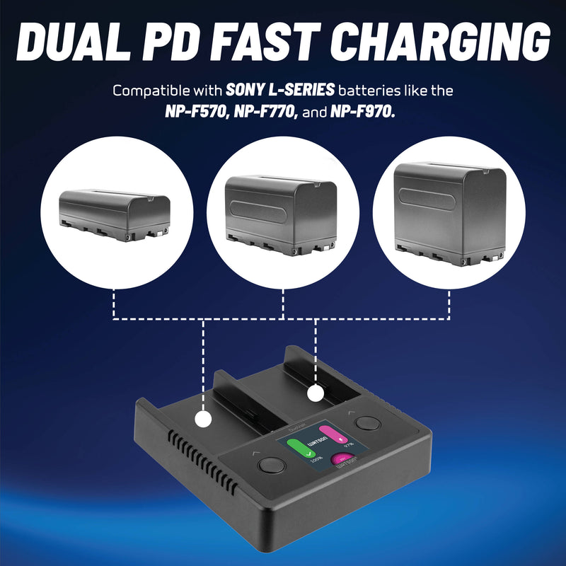Watson DuoVolt Smart Charger for L-Series NP-F Batteries