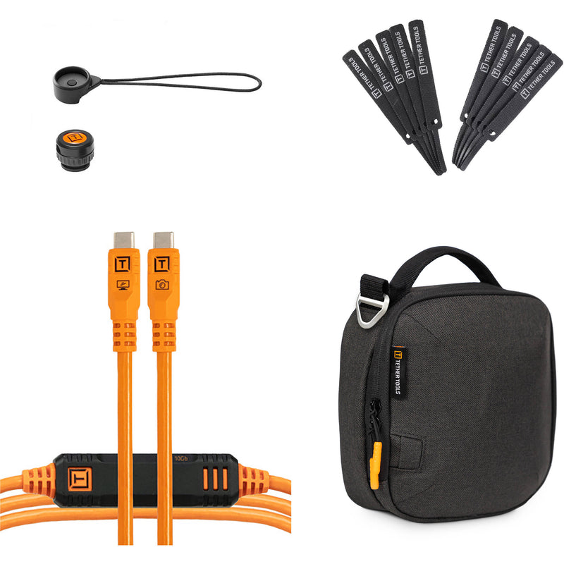 Tether Tools TetherPro Optima 10G Starter Tethering Kit (15', High-Visibility Orange)