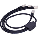 AUDIOROOT 4-Pin Hirose Male to Triple 4-Pin Male