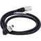 AUDIOROOT 4-Pin Hirose to Right-Angle Locking Switchcraft 760K Battery Power Cable