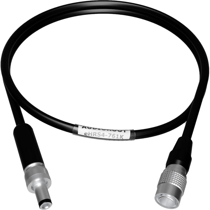 AUDIOROOT 4-Pin Hirose Male to Locking Long-Barrel Switchcraft 761K Power Cable