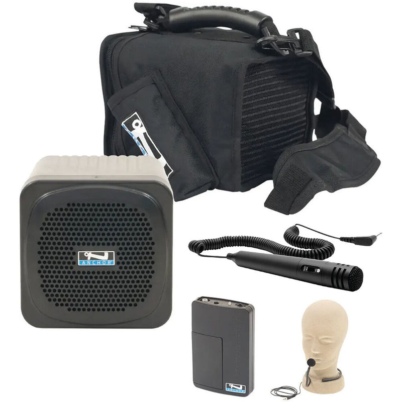 Anchor Audio MINI Pro System 1 Package with Wired Mic, Beltpack Transmitter, and Collar Mic