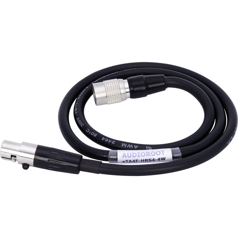 AUDIOROOT 4-Conductor Hirose 4-Pin Male to Switchcraft 4-Pin Mini XLR Female Power Cable