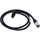AUDIOROOT Hirose 4-Pin Male to Right-Angle Switchcraft Mini XLR Female Power Cable