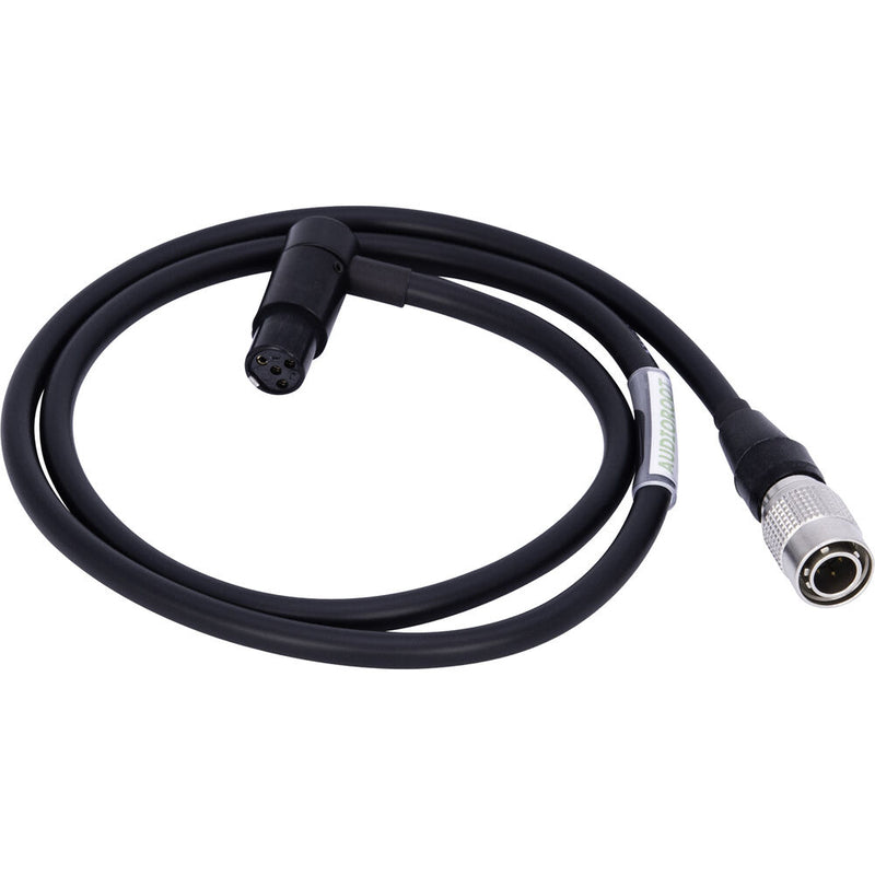 AUDIOROOT Hirose 4-Pin Male to Right-Angle Switchcraft Mini XLR Female Power Cable