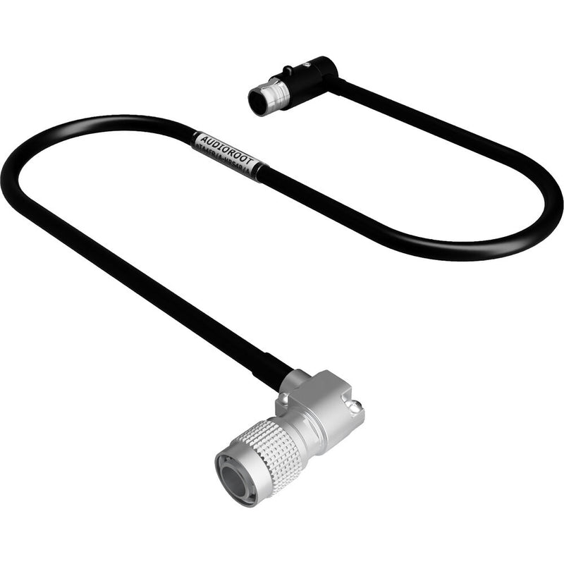 AUDIOROOT Right-Angle Hirose 4-Pin Male to Right-Angle Switchcraft TA4F Power Cable