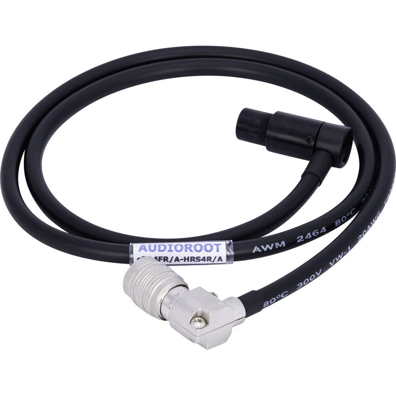 AUDIOROOT Right-Angle Hirose 4-Pin Male to Right-Angle Switchcraft TA4F Power Cable
