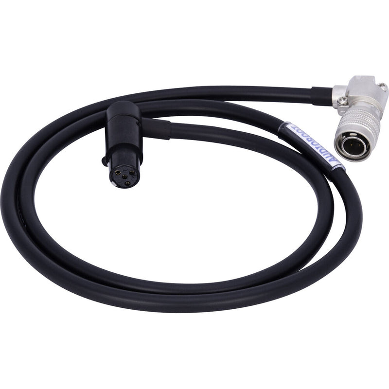 AUDIOROOT Right-Angle Hirose 4-Pin Male to Right-Angle Switchcraft TA4F Power Cable